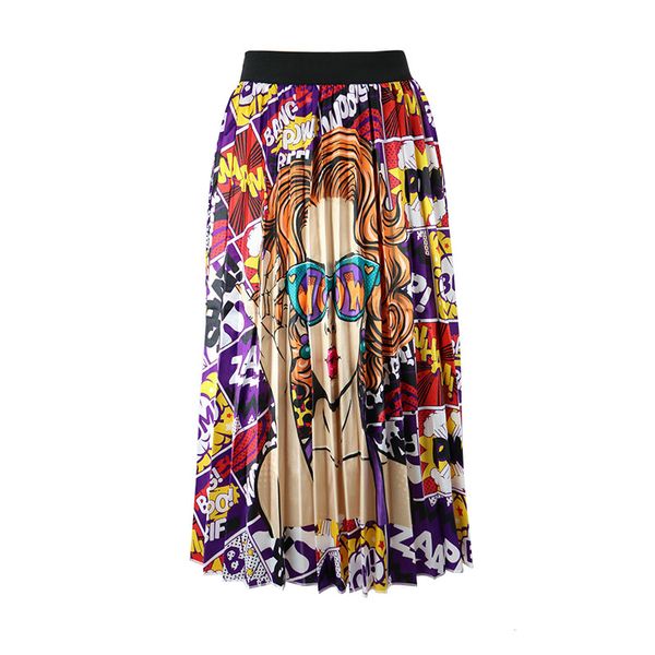 new-coming cartoon spring summer printing pattern empire high elastic women pleated skirt party holiday high street, Black
new-coming cartoon spring summer printing pattern empire high elastic women pleated skirt party holiday high street, Black