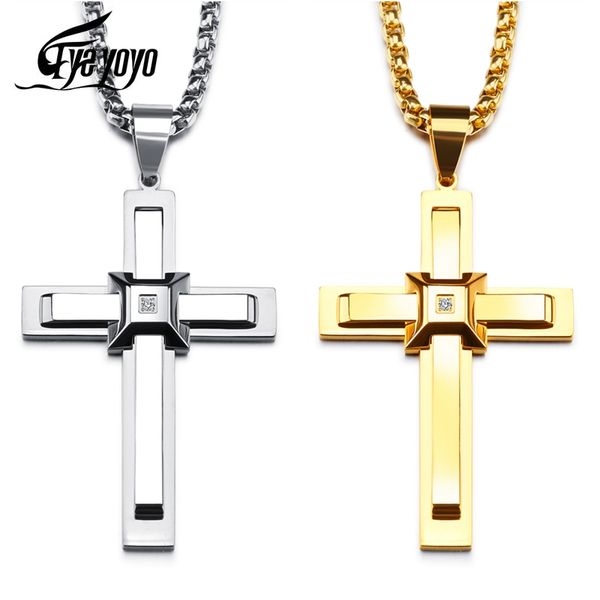 eyeyoyo korean fashion hip hop personality christian jesus male cross men stainless steel necklace accessories gift, Silver
eyeyoyo korean fashion hip hop personality christian jesus male cross men stainless steel necklace accessories gift, Silver