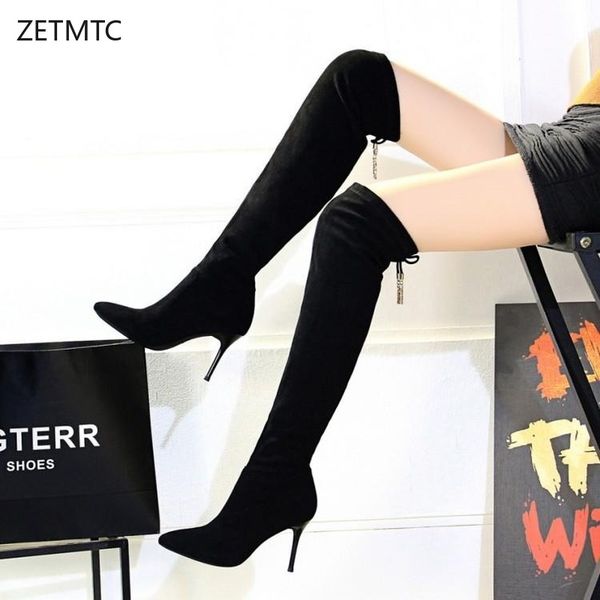 women's boots black female winter shoes 2019 slip-on over-the-knee pointed toe super high 8.5cm flock long stiletto boots
women's boots black female winter shoes 2019 slip-on over-the-knee pointed toe super high 8.5cm flock long stiletto boots