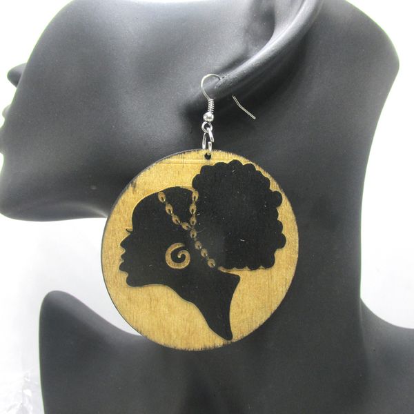 natural hair afro lady wooden earrings, Golden;silver
natural hair afro lady wooden earrings, Golden;silver