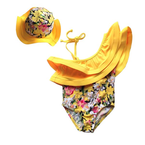 kids baby girls beachwear swimsuit one-piece bodysuit hats one shoulder ruffles yellow floral jumpsuit summer swimwear
kids baby girls beachwear swimsuit one-piece bodysuit hats one shoulder ruffles yellow floral jumpsuit summer swimwear