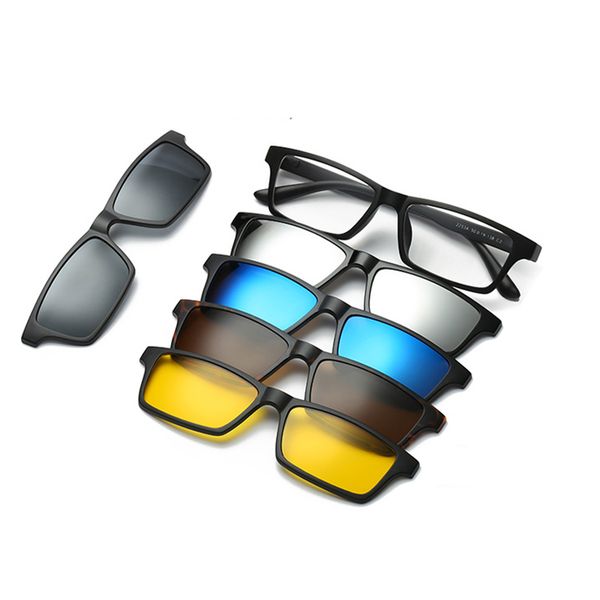 fashion optical spectacle frame men women with 5 clip on sunglasses polarized magnetic glasses for male myopia eyeglasses rs159, Silver
fashion optical spectacle frame men women with 5 clip on sunglasses polarized magnetic glasses for male myopia eyeglasses rs159, Silver