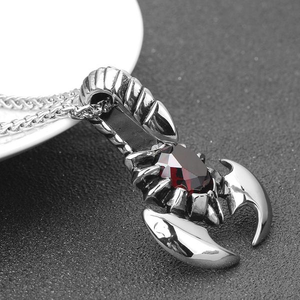 exaggerated titanium steel necklaces pendants jewelry fashion men gift punk red zircon stainless steel scorpion necklaces, Silver
exaggerated titanium steel necklaces pendants jewelry fashion men gift punk red zircon stainless steel scorpion necklaces, Silver