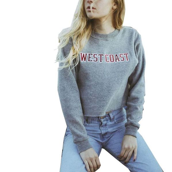 new moletom feminino autumn letters printed short sweatshirts women gray hoodies harajuku west coast cropped sweatshirts elegant, Black
new moletom feminino autumn letters printed short sweatshirts women gray hoodies harajuku west coast cropped sweatshirts elegant, Black
