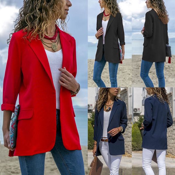 stylish women cotton blend slim business blazers work wear comfortable suit outwear new 2019 autumn spring arrival coats, White;black
stylish women cotton blend slim business blazers work wear comfortable suit outwear new 2019 autumn spring arrival coats, White;black
