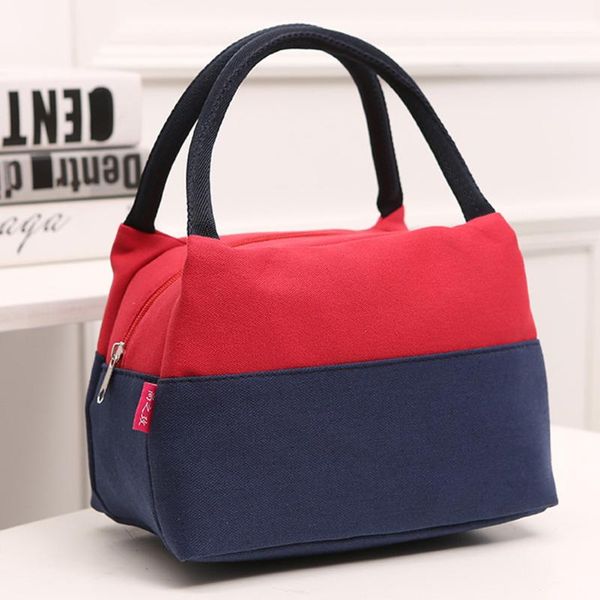 office portable leakproof travel container kitchen color matching thermal insulation lunch bag with handle canvas school, Blue;pink
office portable leakproof travel container kitchen color matching thermal insulation lunch bag with handle canvas school, Blue;pink