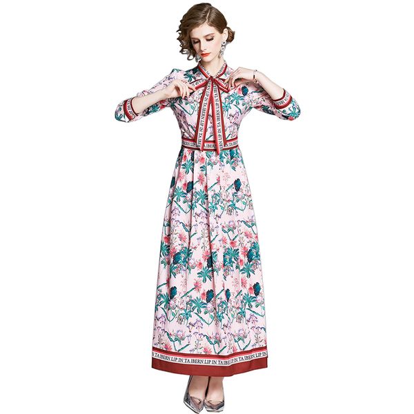 casual dresses fall runway letter floral print maxi dress women bow collar ribbon tie neck long sleeve party collect waist k7306, Black;gray
casual dresses fall runway letter floral print maxi dress women bow collar ribbon tie neck long sleeve party collect waist k7306, Black;gray