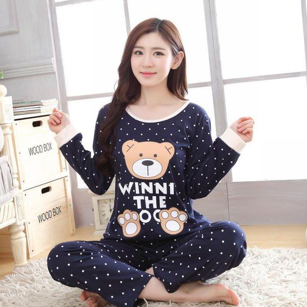 missky women ladies cute cartoon comfortable long sleeve pyjamas set for auutmn spring, Blue;gray
missky women ladies cute cartoon comfortable long sleeve pyjamas set for auutmn spring, Blue;gray