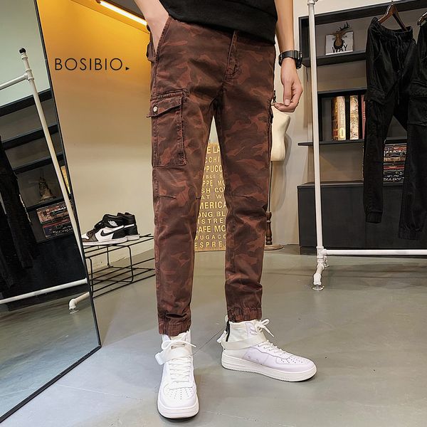 bosibio 2019 brand mens cargo pants multi-pockets camouflage male trousers fashion ankle length pants g3535, Black 
bosibio 2019 brand mens cargo pants multi-pockets camouflage male trousers fashion ankle length pants g3535, Black