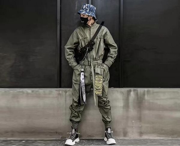 cool 2020 hip hop streetwear jumpsuits men ribbon embroidered cargo pants long sleeve rompers joggers techwear men, Black
cool 2020 hip hop streetwear jumpsuits men ribbon embroidered cargo pants long sleeve rompers joggers techwear men, Black