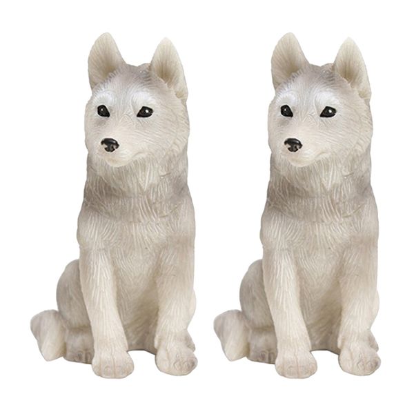 2pcs mini resin dog figures hand-painted puppy ornament for dollhouse collection cake ers - husky
2pcs mini resin dog figures hand-painted puppy ornament for dollhouse collection cake ers - husky