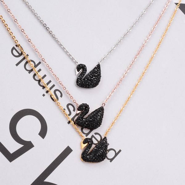 l78 wholesale korean rose gold black diamond black swan clavicle necklace clavicle chain titanium steel jewelry, Golden;silver
l78 wholesale korean rose gold black diamond black swan clavicle necklace clavicle chain titanium steel jewelry, Golden;silver