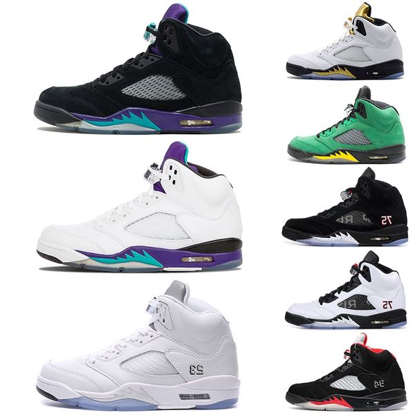 2019 Hot 5 5s Mens Basketball Shoes Grape Black Grape White Metallic Silver Fire Red Camo New Designer Shoes Sport Sneaker 7-13
2019 Hot 5 5s Mens Basketball Shoes Grape Black Grape White Metallic Silver Fire Red Camo New Designer Shoes Sport Sneaker 7-13