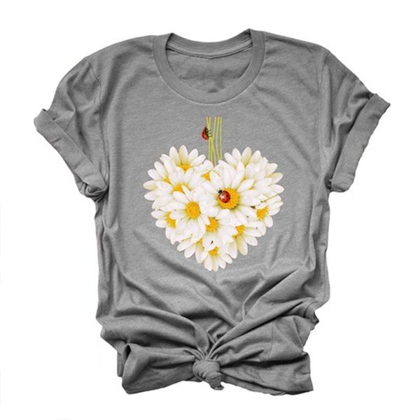 women's t-shirt summer women heart flower print t-shirts ladies 2021 casual loose funny tshirts o-neck vintage tees femininas 3xl, White
women's t-shirt summer women heart flower print t-shirts ladies 2021 casual loose funny tshirts o-neck vintage tees femininas 3xl, White