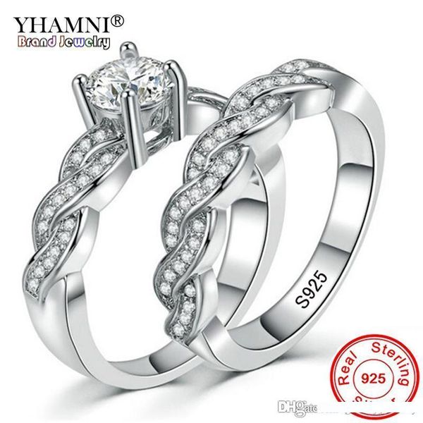 yhamni pure 925 silver ring luxury 2pcs круглый bijoux обручальное кольцо набор цирконий ювелирные изделия для женщин, chirstmas подарок r12, Slivery;golden
yhamni pure 925 silver ring luxury 2pcs круглый bijoux обручальное кольцо набор цирконий ювелирные изделия для женщин, chirstmas подарок r12, Slivery;golden