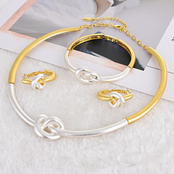 viennois new gold color jewelry set for women geometric mix color bangle stud earrings party jewelry 2019, Silver
viennois new gold color jewelry set for women geometric mix color bangle stud earrings party jewelry 2019, Silver