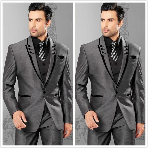 new one button grey groom tuxedos peak lapel groomsmen mens wedding dresses prom suits (jacket+pants+vest+tie) 617, Black;gray
new one button grey groom tuxedos peak lapel groomsmen mens wedding dresses prom suits (jacket+pants+vest+tie) 617, Black;gray