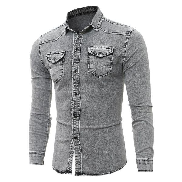 jean shirts washed solid lapel neck male tshirts long sleeve straghit fashion homme clothing spring mens vintage, White;black
jean shirts washed solid lapel neck male tshirts long sleeve straghit fashion homme clothing spring mens vintage, White;black