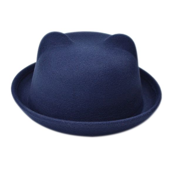 women cat ears cap jazz bowler felt fedora hat spring autumn cylinder caps bonnet ser88, Blue;gray
women cat ears cap jazz bowler felt fedora hat spring autumn cylinder caps bonnet ser88, Blue;gray
