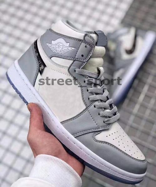 2020 1 high og grey basketball shoes women men fashion designer sneakers embossed on the upper baskets 1s zapatos with box, White;red
2020 1 high og grey basketball shoes women men fashion designer sneakers embossed on the upper baskets 1s zapatos with box, White;red
