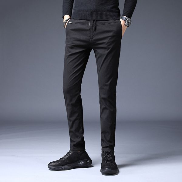 men's new fashion casual solid straight slim trousers drawstring long pants male pants m830, Black
men's new fashion casual solid straight slim trousers drawstring long pants male pants m830, Black