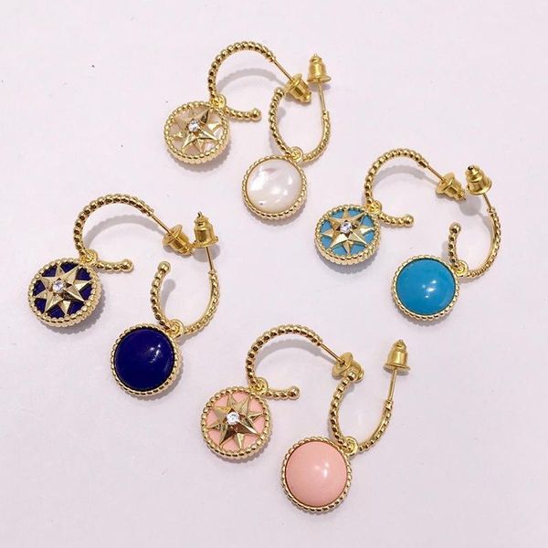 copper plated gold jewelry jewelry exquisite fashion eight-pointed star compass earring for ladies gift designer jewelry for women with boxs, White
copper plated gold jewelry jewelry exquisite fashion eight-pointed star compass earring for ladies gift designer jewelry for women with boxs, White