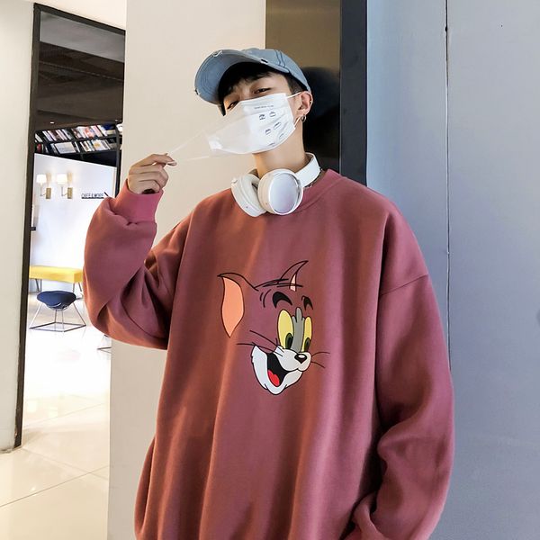 2019 autumn new korean men's national tide original large size trend creative cartooncat round neck loose street casual pullover, Black
2019 autumn new korean men's national tide original large size trend creative cartooncat round neck loose street casual pullover, Black