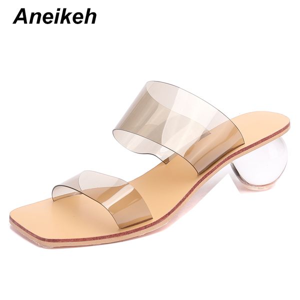 aneikeh new 2020 summer women shoes peep toe high heels summer party wedding dress shoes pvc transparent slip-on slingback pumps, Black 
aneikeh new 2020 summer women shoes peep toe high heels summer party wedding dress shoes pvc transparent slip-on slingback pumps, Black