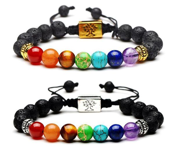 lava rock natural stone bracelet essential oil diffuser bracelet 7 chakras braided rope tree of life yoga beads adjustable bangle, Black
lava rock natural stone bracelet essential oil diffuser bracelet 7 chakras braided rope tree of life yoga beads adjustable bangle, Black