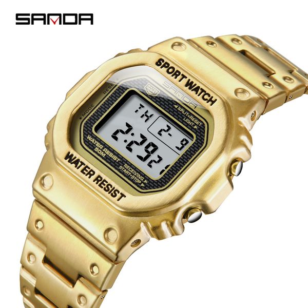 men watches stainless steel gold luxury male analog digital wrist watch alarm clock for men montre homme resistant watch, Slivery;brown
men watches stainless steel gold luxury male analog digital wrist watch alarm clock for men montre homme resistant watch, Slivery;brown