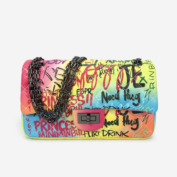 bag graffiti female bag chain small fragrant wind new 2020 texture fragrant wind small crossbody