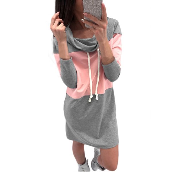 new european style autunm spring scarf collar long women sweatshirt rope casual pullover colors patchwork hoodies, Black
new european style autunm spring scarf collar long women sweatshirt rope casual pullover colors patchwork hoodies, Black