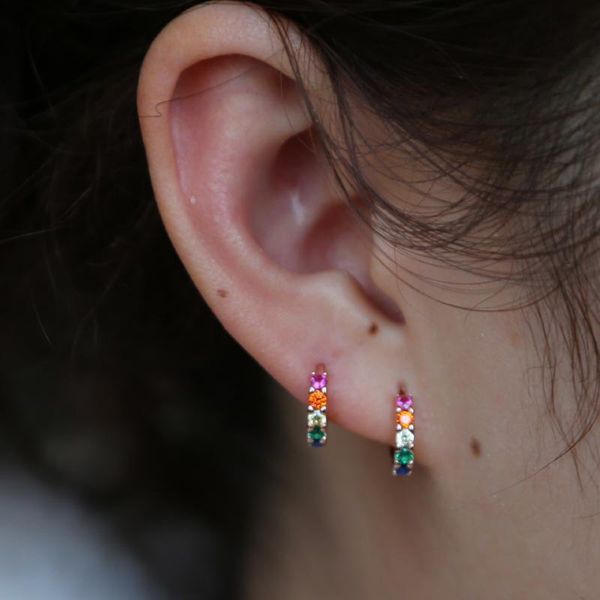 dainty tiny round loop hoop 925 sterling silver earrings for women wedding jewelry rainbow cz small pendientes mujer child gift, Golden
dainty tiny round loop hoop 925 sterling silver earrings for women wedding jewelry rainbow cz small pendientes mujer child gift, Golden