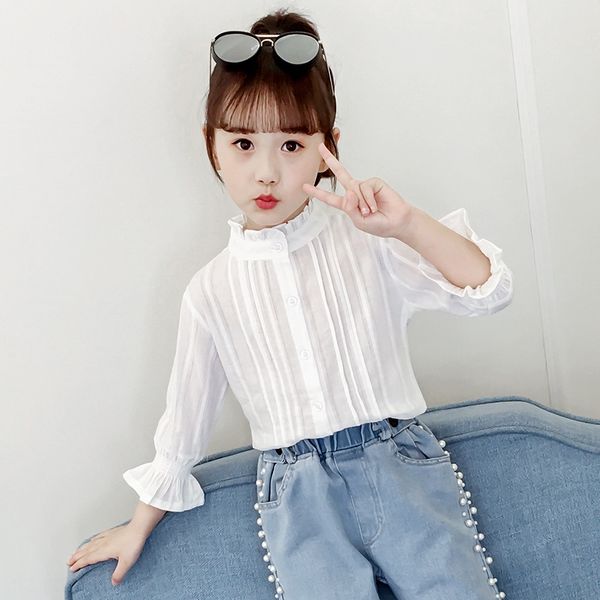 girl's 2020 foreign clothing style children's shirt white medium and large children's autumn clothes little girl's shirt, White;black
girl's 2020 foreign clothing style children's shirt white medium and large children's autumn clothes little girl's shirt, White;black