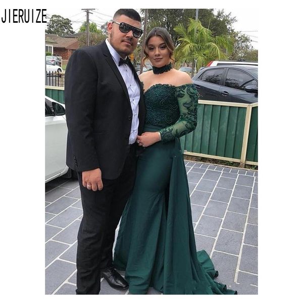 jieruize dusty green mermaid evening dresses off the shoulder long sleeve lace appliques formal dresses detachable prom gowns, White;black
jieruize dusty green mermaid evening dresses off the shoulder long sleeve lace appliques formal dresses detachable prom gowns, White;black