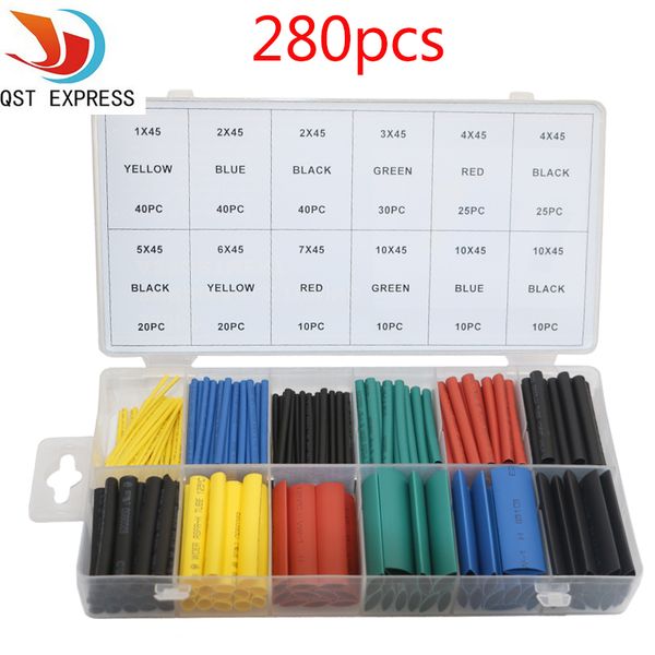 280pcs 12 sizes polyolefin assorted 2:1 heat shrink tubing tube sleeve wire kit with box 5 colors heat shrink tube
280pcs 12 sizes polyolefin assorted 2:1 heat shrink tubing tube sleeve wire kit with box 5 colors heat shrink tube