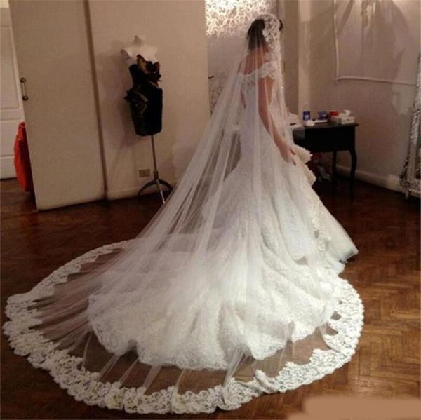 new style bridal veils applique price wedding accessories lace edge 3m chapel length brides veil for weddings, Black
new style bridal veils applique price wedding accessories lace edge 3m chapel length brides veil for weddings, Black