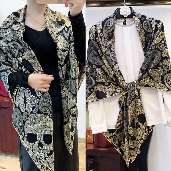 classic black gold match dance mask 140 big square scarf silk thicken plain satin lady silk silk scarf shawl, Blue;gray
classic black gold match dance mask 140 big square scarf silk thicken plain satin lady silk silk scarf shawl, Blue;gray