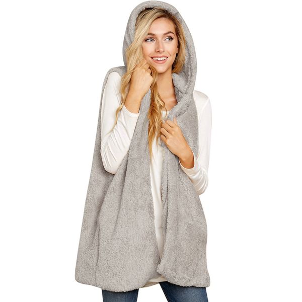 autumn winter cardigan women lady faux fur solid hoodie sleeveless warm vest waistcoat outwear coat ladies solid overcoat, Black;white
autumn winter cardigan women lady faux fur solid hoodie sleeveless warm vest waistcoat outwear coat ladies solid overcoat, Black;white