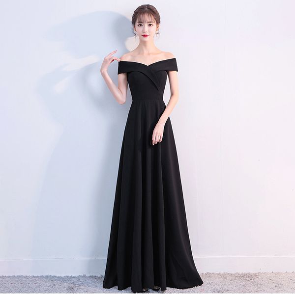 off shoulder satin a line evening dresses 2020 white navy red long evening gowns simple prom gown zipper back, Black;red
off shoulder satin a line evening dresses 2020 white navy red long evening gowns simple prom gown zipper back, Black;red
