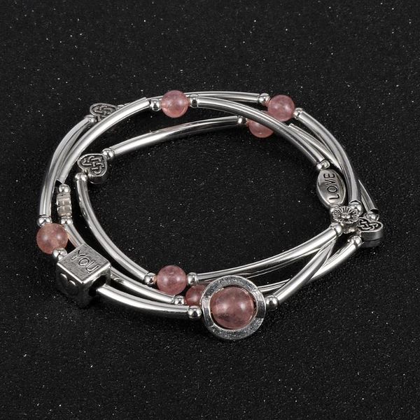boho natural stone bracelet for women 3 stands copper tube grade pink crystal turquoises tiger eyes stone beads bracelets, Black
boho natural stone bracelet for women 3 stands copper tube grade pink crystal turquoises tiger eyes stone beads bracelets, Black