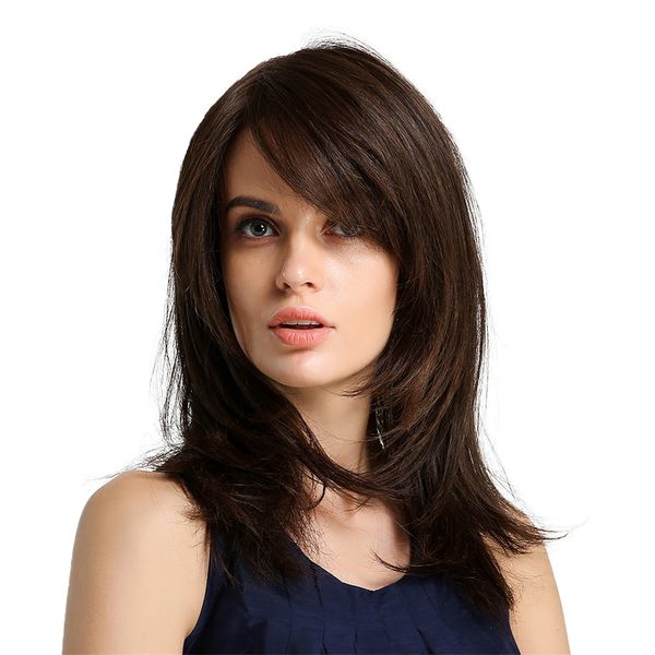 18'' lady elegant wigs synthetic natural wig for cosplay party wedding, Black
18'' lady elegant wigs synthetic natural wig for cosplay party wedding, Black