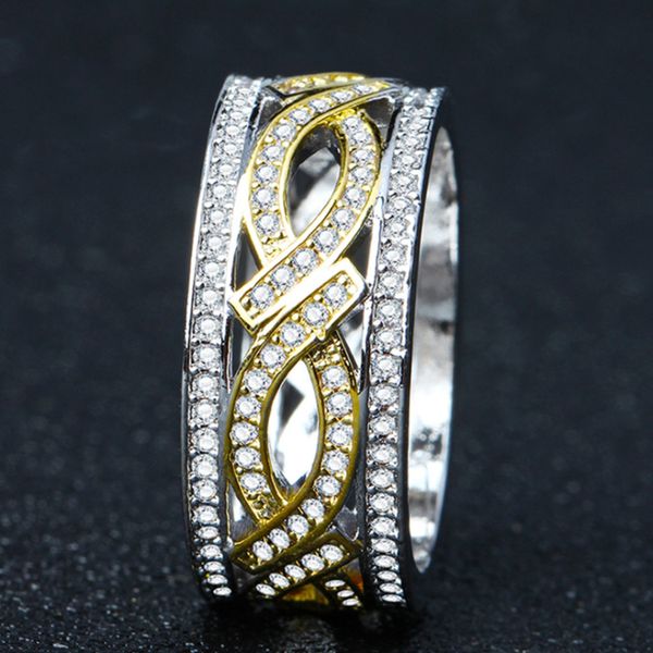 shiny full cz women party rings gold color intersection curve hollow out wedding rings gilrs engagement jewelry, Silver
shiny full cz women party rings gold color intersection curve hollow out wedding rings gilrs engagement jewelry, Silver