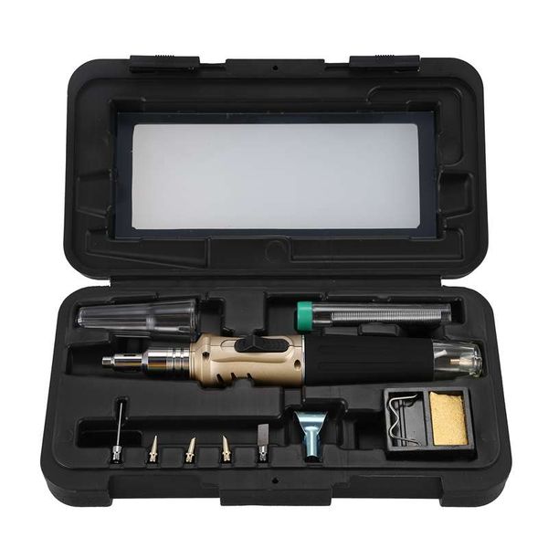 10 in 1 automatic ignition butane soldering iron kit welding torch tools kit electric soldering set gas blow torch pen-gold
10 in 1 automatic ignition butane soldering iron kit welding torch tools kit electric soldering set gas blow torch pen-gold