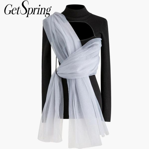 getspring women sweater mesh patchwork hollow out turtleneck sweaters color matching irregular women sweaters pullovers 2020 new, White;black
getspring women sweater mesh patchwork hollow out turtleneck sweaters color matching irregular women sweaters pullovers 2020 new, White;black