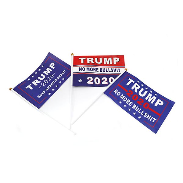 2020 donald trump flag keep america great banner flags president 14*21cm paper waterproof hand waving flag flagpole 30 cm e3307
2020 donald trump flag keep america great banner flags president 14*21cm paper waterproof hand waving flag flagpole 30 cm e3307
