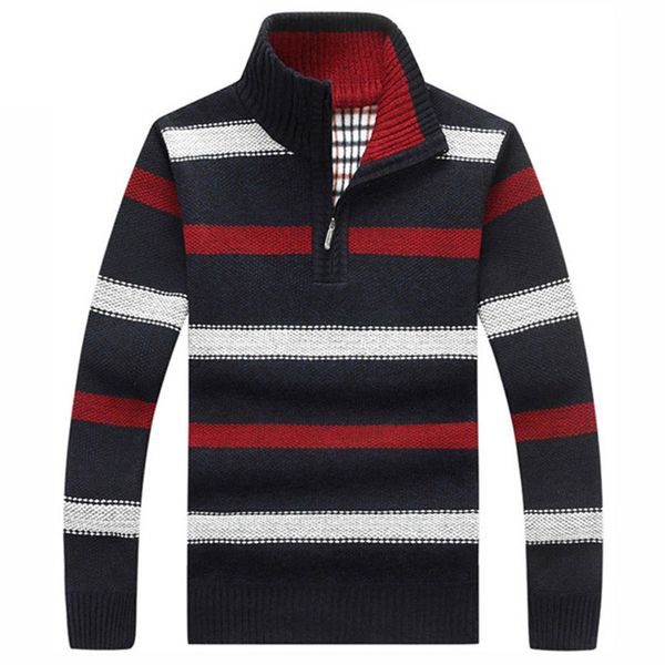 men's autumn winter brand sweater thicken warm turtleneck striped cotton wool sweaters men casual pullover jumper knitted, White;black
men's autumn winter brand sweater thicken warm turtleneck striped cotton wool sweaters men casual pullover jumper knitted, White;black