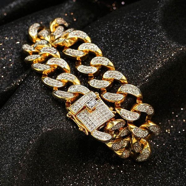Zircon Tennis Bracelets Jewelry 18K Gold Plated 14mm Chains Bracelets Luxury Exquisite Bling Full Zircon Paved Hip Hop Bracelets, Golden;silver
Zircon Tennis Bracelets Jewelry 18K Gold Plated 14mm Chains Bracelets Luxury Exquisite Bling Full Zircon Paved Hip Hop Bracelets, Golden;silver