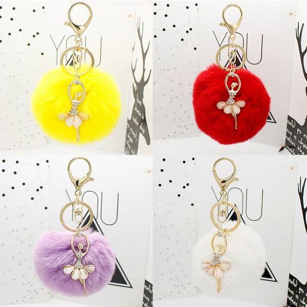 Gold Color Key Chain Pom Pom Key Rings Fake Rabbit Fur Ball KeyChain Dancing Girl Pompon Women Bag Charms Jewelry
Gold Color Key Chain Pom Pom Key Rings Fake Rabbit Fur Ball KeyChain Dancing Girl Pompon Women Bag Charms Jewelry