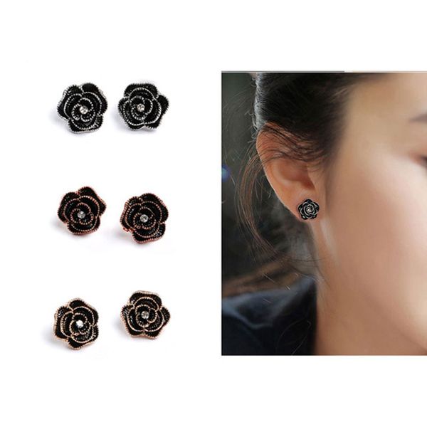 new big brand camellia earring korean rose rhinestone stud earrings black luxury woman jewelry party gift, Golden;silver
new big brand camellia earring korean rose rhinestone stud earrings black luxury woman jewelry party gift, Golden;silver